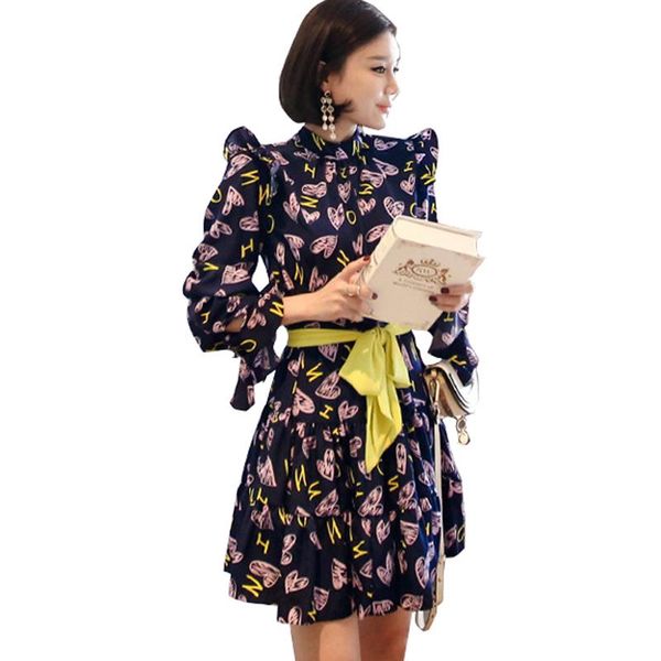 casual dresses summer black print heart long flare sleeve womens dress elegant bandage party office ladies midi aline sundress, Black;gray
casual dresses summer black print heart long flare sleeve womens dress elegant bandage party office ladies midi aline sundress, Black;gray