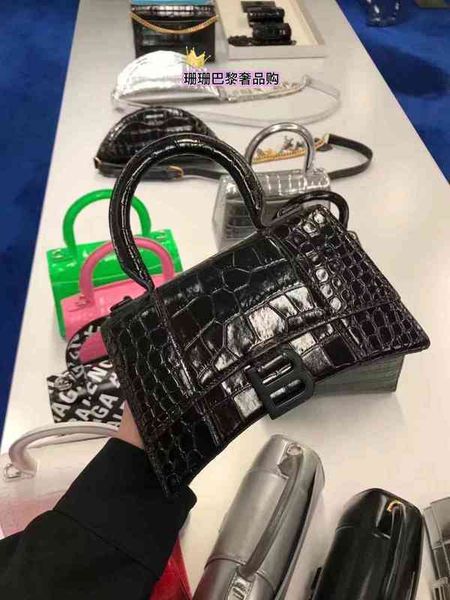 designer crocodile balenciga handbags hourglass xs s one shoulder hand women's