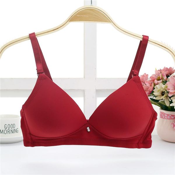 bras seamless solid triangle cup beading wire push up unlined breathable underwear for woman invisble lingerie, Red;black
bras seamless solid triangle cup beading wire push up unlined breathable underwear for woman invisble lingerie, Red;black