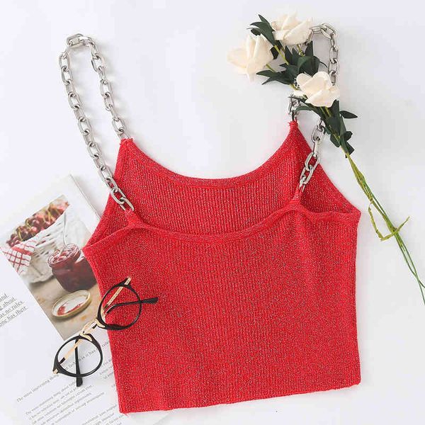 tanks new summer t-shirts instagram thick chain female halter knit vest slim cropped top, White
tanks new summer t-shirts instagram thick chain female halter knit vest slim cropped top, White