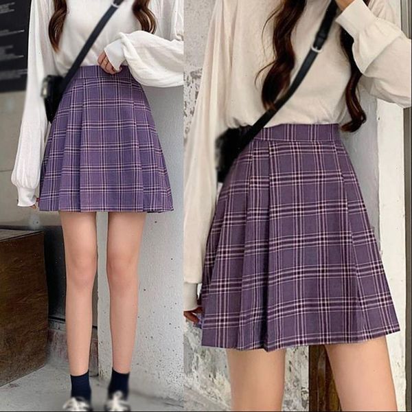 korean purple plaid student chic women skirts short fashion casual mini summer a line pleated, Black
korean purple plaid student chic women skirts short fashion casual mini summer a line pleated, Black