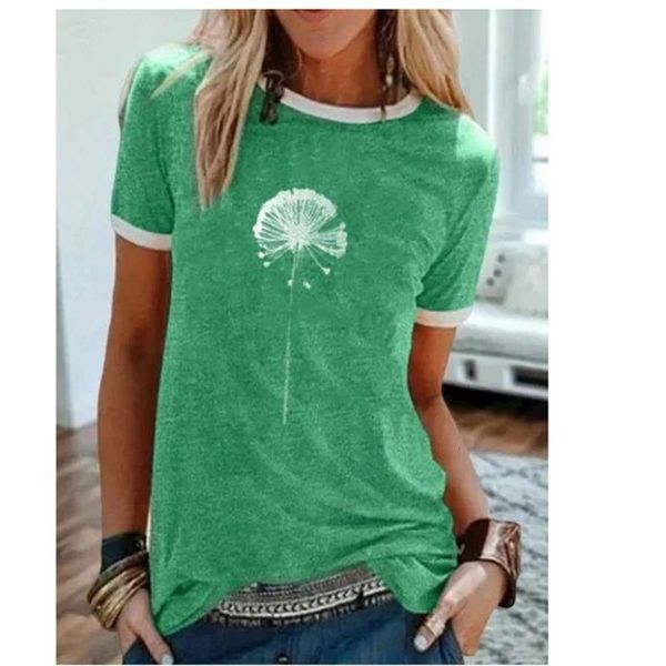 women's t-shirt summer loose daisy print round neck short sleeve for women 6t8i, White
women's t-shirt summer loose daisy print round neck short sleeve for women 6t8i, White
