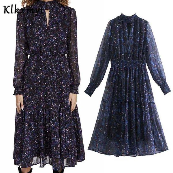 klkxmyt za dress women fashion holiday style print midi vintage long sleeve with linning female es vestidos 210527, Black;gray
klkxmyt za dress women fashion holiday style print midi vintage long sleeve with linning female es vestidos 210527, Black;gray