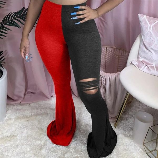 ripped flare panrts women plus size clothing color patchwork skinny sweatpants spring casual slim long trousers streetwear women's pant, Black;white
ripped flare panrts women plus size clothing color patchwork skinny sweatpants spring casual slim long trousers streetwear women's pant, Black;white