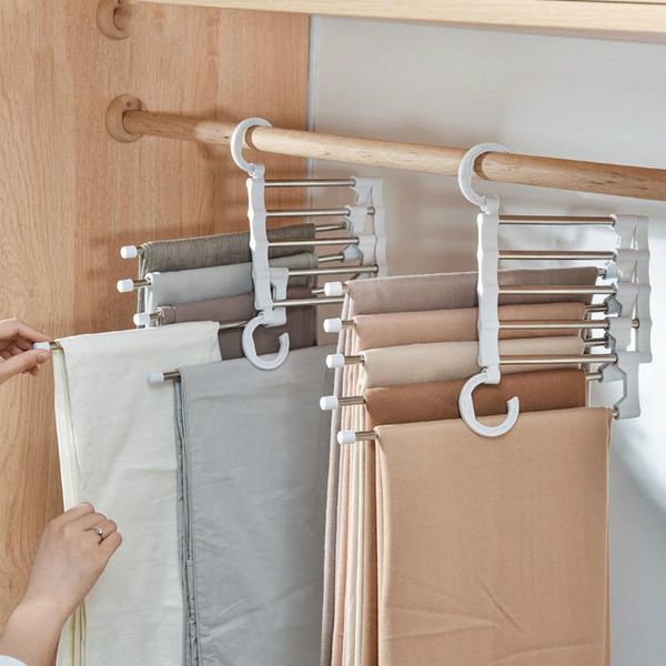 multifunctional magic hanger stainless steel folding pants five in one clean hangers & racks
multifunctional magic hanger stainless steel folding pants five in one clean hangers & racks