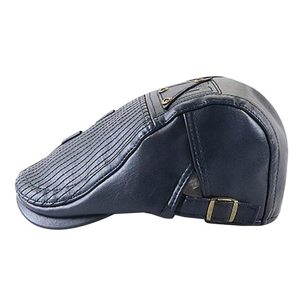 berets autumn middle aged men's peaked cap pu leather adjustable solid color casual retro beret fashion, Blue;gray
berets autumn middle aged men's peaked cap pu leather adjustable solid color casual retro beret fashion, Blue;gray