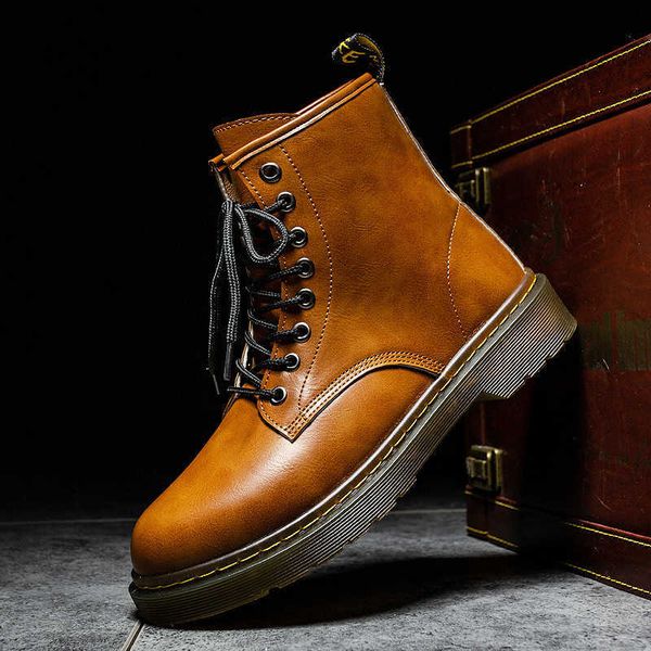 men's martin boots thick bottom work shoes and boots new korean high casual sneakers in autumn winter, Black
men's martin boots thick bottom work shoes and boots new korean high casual sneakers in autumn winter, Black
