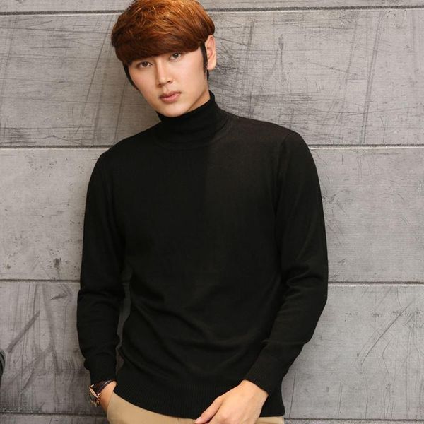 men's sweaters autumn and winter korean high neck cashmere sweater solid color pullover loose thickened bottomed, White;black
men's sweaters autumn and winter korean high neck cashmere sweater solid color pullover loose thickened bottomed, White;black