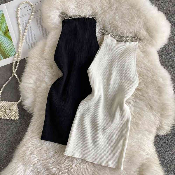 summer temperament halter neck strapless knitted sleeveless vest western style slim crop 210709, White
summer temperament halter neck strapless knitted sleeveless vest western style slim crop 210709, White