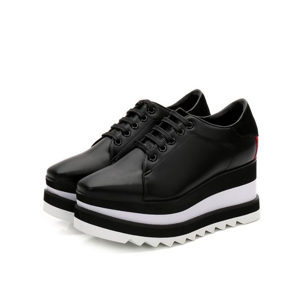 women star real leather luxurys boots square platform slope thick stella britt shoes elyse brushed derbys wedge lace-up fashion shoe 33-41 w, Black
women star real leather luxurys boots square platform slope thick stella britt shoes elyse brushed derbys wedge lace-up fashion shoe 33-41 w, Black