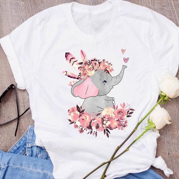 graphic cartoon flower elephant womens t shirt animal fashion print clothing 90s clothes lady tees female, White
graphic cartoon flower elephant womens t shirt animal fashion print clothing 90s clothes lady tees female, White
