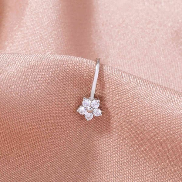 2021 new selling micro inlaid zircon five pointed star ring trend perforation nail nose clip, Silver
2021 new selling micro inlaid zircon five pointed star ring trend perforation nail nose clip, Silver