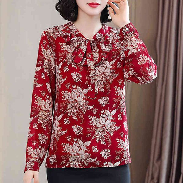 women spring summer style chiffon blouses shirts lady casual long sleeve bow tie collar printed blusas df3805, White
women spring summer style chiffon blouses shirts lady casual long sleeve bow tie collar printed blusas df3805, White