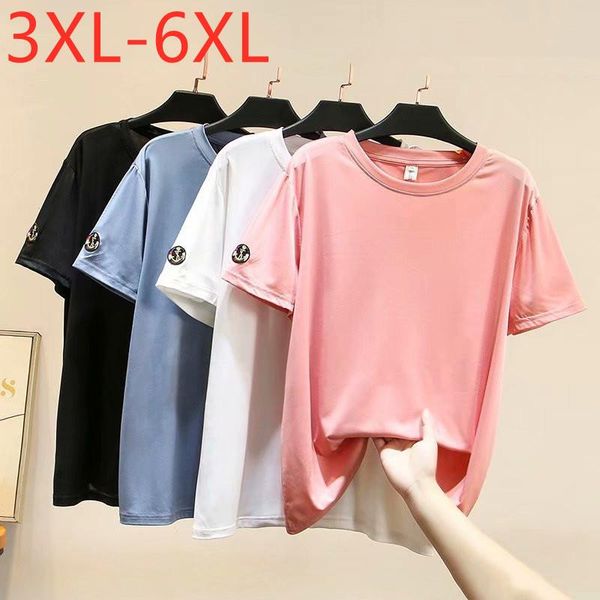 women's t-shirt 2021 ladies summer plus size for women large short sleeve loose white pink o-neck 3xl 4xl 5xl 6xl
women's t-shirt 2021 ladies summer plus size for women large short sleeve loose white pink o-neck 3xl 4xl 5xl 6xl