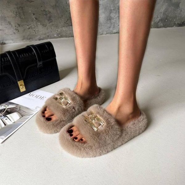 slippers winter indoor fur metal chain house full furry soft fluffy plush platform flats heel non slip luxury designer shoes, Black
slippers winter indoor fur metal chain house full furry soft fluffy plush platform flats heel non slip luxury designer shoes, Black