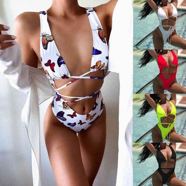 women's bikini swimwear one piece butterfly print bandage open ba high waist zy055, White;black
women's bikini swimwear one piece butterfly print bandage open ba high waist zy055, White;black