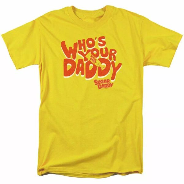 sugar daddy whos your daddy t shirt mens licensed chewy caramel candy yellow, White;black
sugar daddy whos your daddy t shirt mens licensed chewy caramel candy yellow, White;black