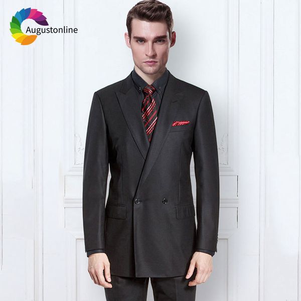 men's suits & blazers vintage dark grey men suit wedding groom tuxedo peaked lapel slim fit tailored blazer masculino jacket pants, White;black
men's suits & blazers vintage dark grey men suit wedding groom tuxedo peaked lapel slim fit tailored blazer masculino jacket pants, White;black