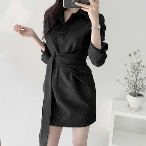 casual dresses autumn goth retro street loose black long sleeve lapel striped shirts dress irregular mini vestidos mujer bandage waist, Black;gray
casual dresses autumn goth retro street loose black long sleeve lapel striped shirts dress irregular mini vestidos mujer bandage waist, Black;gray