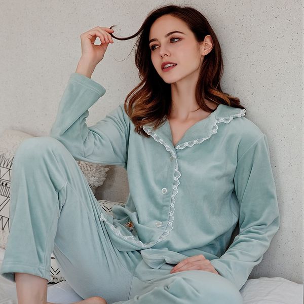 women's sleepwear pajamas for women coral velvet winter version of the thick long-sleeved trousers two-piece home clothes 7urk, Black;red
women's sleepwear pajamas for women coral velvet winter version of the thick long-sleeved trousers two-piece home clothes 7urk, Black;red