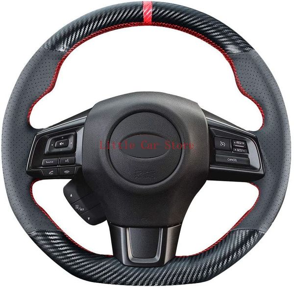 diy stitching carbon fiber steering wheel cover for subaru wrx sti levorg 2015-19 sti 2019 leather interior accessories
diy stitching carbon fiber steering wheel cover for subaru wrx sti levorg 2015-19 sti 2019 leather interior accessories