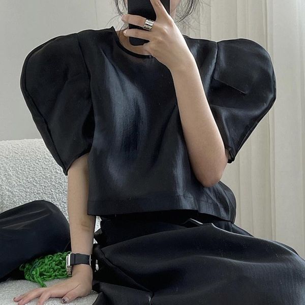 women's blouses & shirts summer organza shirt women fashion pure-color o-neckline gauze lady korean-style short sleeve blouse, White
women's blouses & shirts summer organza shirt women fashion pure-color o-neckline gauze lady korean-style short sleeve blouse, White