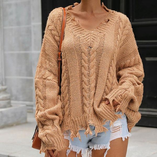 autumn winter women's casual sweaters v-neck long sleeve knitwear loose knitted pullover jumper pull ripped tassels sweater top, White;black
autumn winter women's casual sweaters v-neck long sleeve knitwear loose knitted pullover jumper pull ripped tassels sweater top, White;black