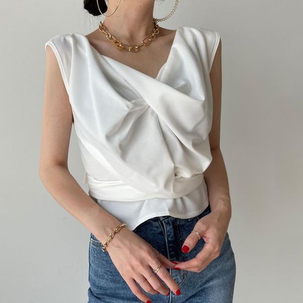 women's blouses & shirts summer fashion blouse female retro slim v-neck cross-knot blusa back strap bow sleeveless shirt kk200, White
women's blouses & shirts summer fashion blouse female retro slim v-neck cross-knot blusa back strap bow sleeveless shirt kk200, White