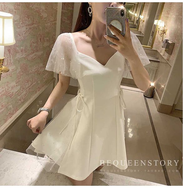 luxury evening dress 2021 summer daily chic net red fairy skirt mh short sexy, Black;gray
luxury evening dress 2021 summer daily chic net red fairy skirt mh short sexy, Black;gray