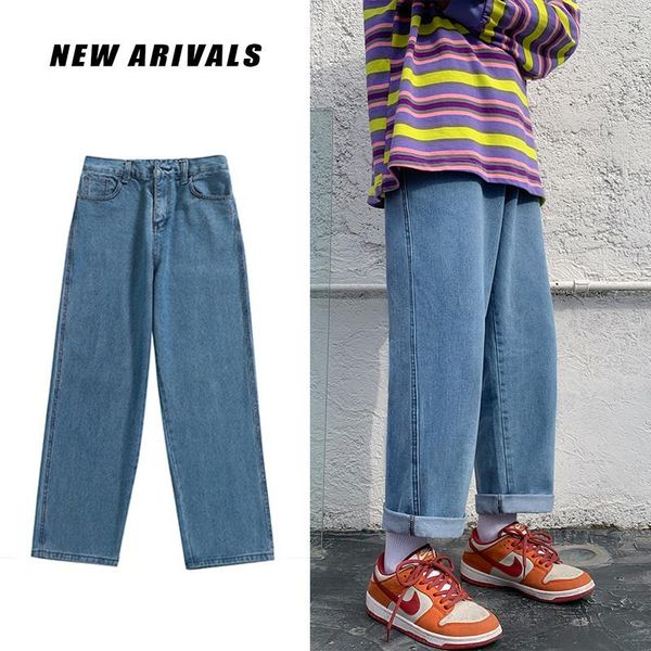 men's jeans women straight barrel loose tide brand hundred-tie feeling wide-legged casual trousers boy autumn pants, Blue
men's jeans women straight barrel loose tide brand hundred-tie feeling wide-legged casual trousers boy autumn pants, Blue