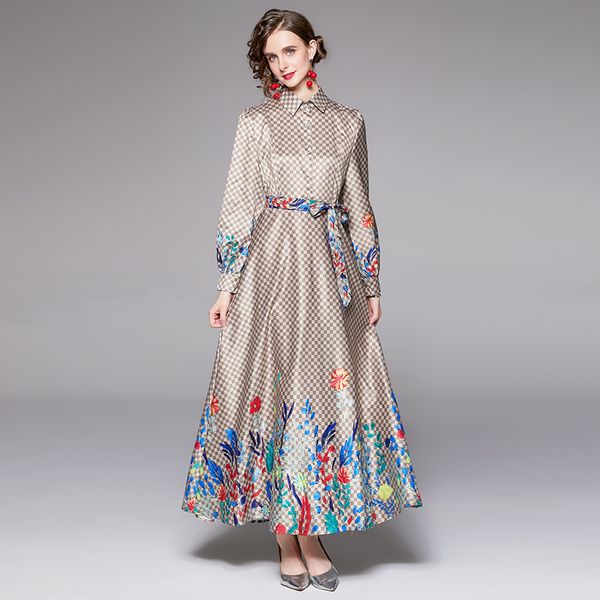 2022 vacation casual printed maxi dress women designer long sleeve lapel ribbon bow party elegant dresses spring autumn office lady runway s, Black;gray
2022 vacation casual printed maxi dress women designer long sleeve lapel ribbon bow party elegant dresses spring autumn office lady runway s, Black;gray