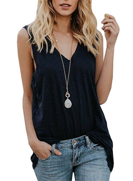 women's t-shirt 2021 summer mid-length casual v-neck sleeveless vest loose dress, White
women's t-shirt 2021 summer mid-length casual v-neck sleeveless vest loose dress, White