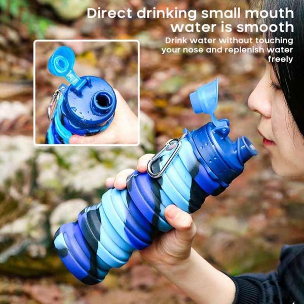 foldable camping water bottle collapsible cup portable leak-proof silicone sports travel outdoor with lid for running
foldable camping water bottle collapsible cup portable leak-proof silicone sports travel outdoor with lid for running