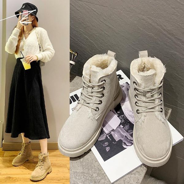 boots suede plush snow women's fashion mid-calf women winter motorcycle shoes warm casual botines mujer, Black
boots suede plush snow women's fashion mid-calf women winter motorcycle shoes warm casual botines mujer, Black