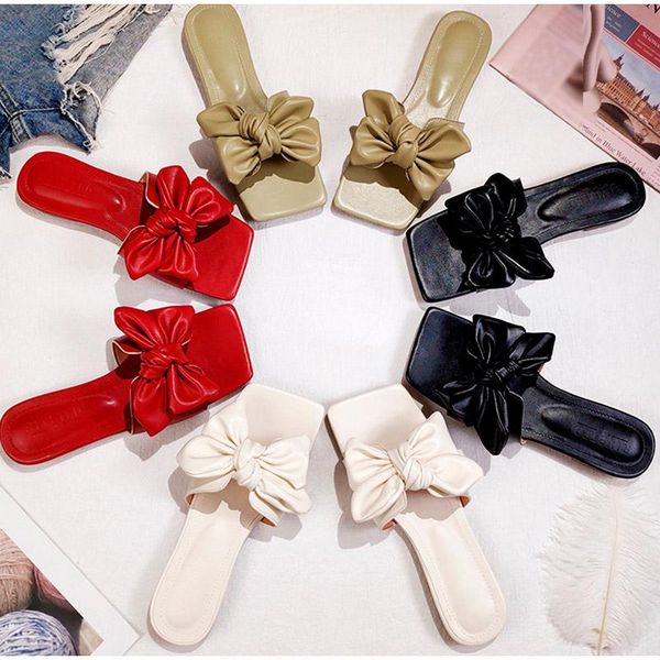 slippers 2021 summer square toe women's flat bow fashion sandals ladies elegant female outdoor beach slides sandal shoes, Black
slippers 2021 summer square toe women's flat bow fashion sandals ladies elegant female outdoor beach slides sandal shoes, Black