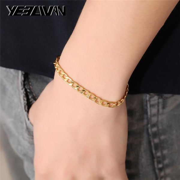link, chain 5mm wide link bracelets for men women jewelry gold color men's bangles fashion hip hop wholesale, Black
link, chain 5mm wide link bracelets for men women jewelry gold color men's bangles fashion hip hop wholesale, Black