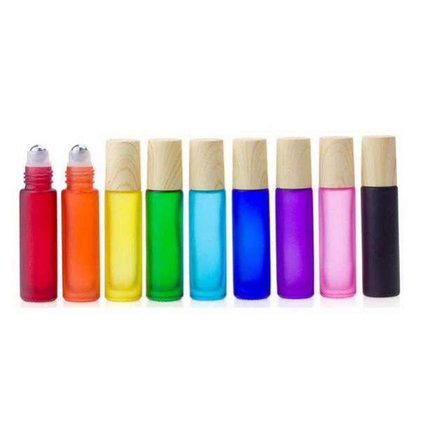 100pcs 10ml frosted glass essential oil roller bottles refillable roll on with wood grain cap stainless steel ball storage & jars
100pcs 10ml frosted glass essential oil roller bottles refillable roll on with wood grain cap stainless steel ball storage & jars