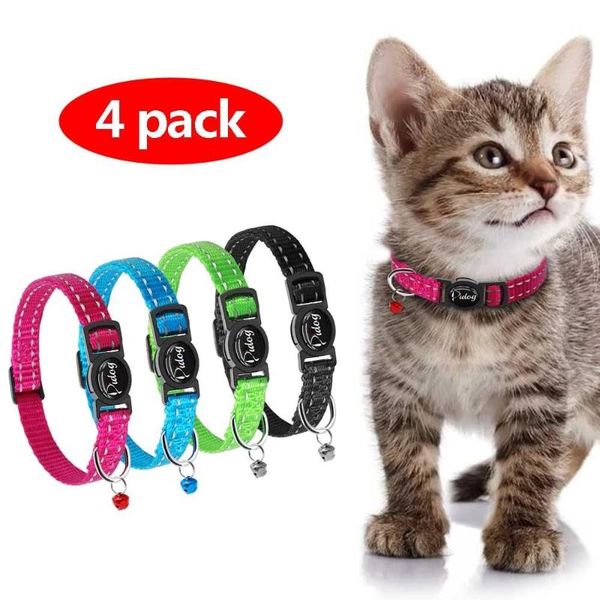 cat collars & leads 4pcs/lot safety breakaway kitten nylon reflective collar for small cats with bell mixed 4 colors
cat collars & leads 4pcs/lot safety breakaway kitten nylon reflective collar for small cats with bell mixed 4 colors