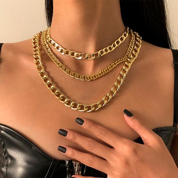 chains ingemark 2021 3pcs/set classic men neck chain necklace choker for women punk gothic jewelry grunge aesthetic accessories gifts, Silver
chains ingemark 2021 3pcs/set classic men neck chain necklace choker for women punk gothic jewelry grunge aesthetic accessories gifts, Silver