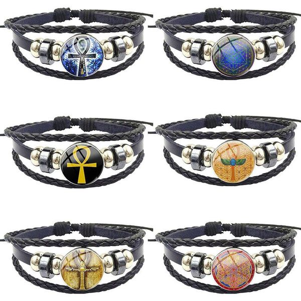 charm bracelets flower of life ankh for men women party gift fashion jewelry steampunk black leather bracelet bangle, Golden;silver
charm bracelets flower of life ankh for men women party gift fashion jewelry steampunk black leather bracelet bangle, Golden;silver