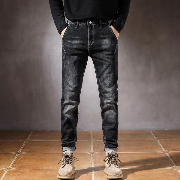 men's jeans brand men slim fit stretch black male pants denim trousers casual autumn arrivals clothing fashion pockets, Blue
men's jeans brand men slim fit stretch black male pants denim trousers casual autumn arrivals clothing fashion pockets, Blue
