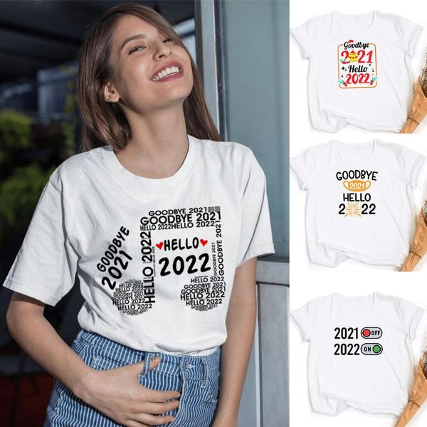 women's t-shirt goodbye 2021 hello 2022 women short sleeve tshirt fashion casual graphic tees harajuku woman clothes happy year gift, White
women's t-shirt goodbye 2021 hello 2022 women short sleeve tshirt fashion casual graphic tees harajuku woman clothes happy year gift, White