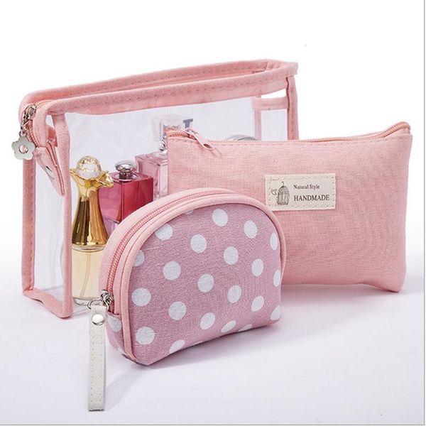 3pcs/set women fold portable make up bag waterproof transparent cosmetic bags dot printed travel toiletry & cases
3pcs/set women fold portable make up bag waterproof transparent cosmetic bags dot printed travel toiletry & cases