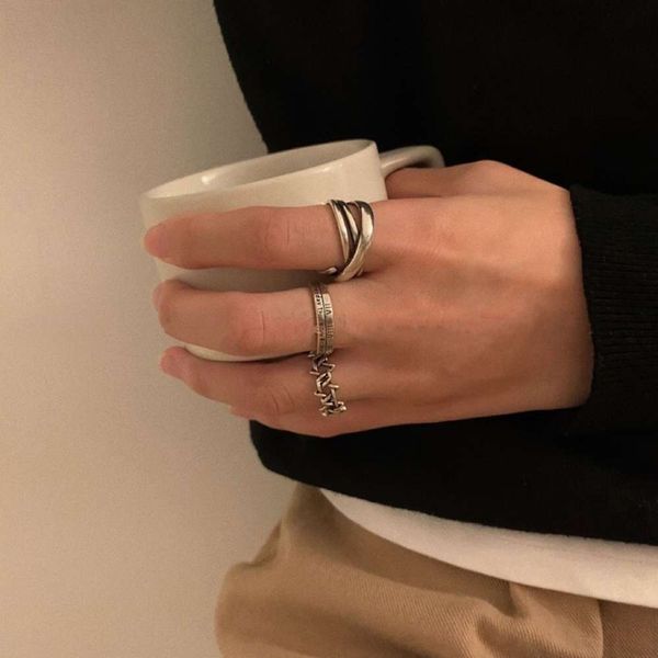 simple roman numeral six star female hip hop food versatile personality tail ring, Black
simple roman numeral six star female hip hop food versatile personality tail ring, Black