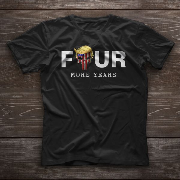 four more years trump 45 skull t-shirt fan trump president vote gift voting gift, White;black
four more years trump 45 skull t-shirt fan trump president vote gift voting gift, White;black