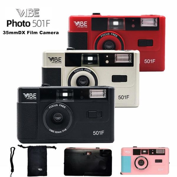 

digital cameras for german vibe 501f camera reusable non-disposable retro film 135 fool with flash black/red/champagne silver/pink