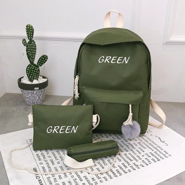 girls weightlight nylon bags student school backpacks 2021 classic style solid green black back packs
girls weightlight nylon bags student school backpacks 2021 classic style solid green black back packs