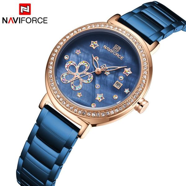 wristwatches naviforce women watch rose gold steel ladies wrist watches bracelet crystal girl clock date relogio feminino, Slivery;brown
wristwatches naviforce women watch rose gold steel ladies wrist watches bracelet crystal girl clock date relogio feminino, Slivery;brown