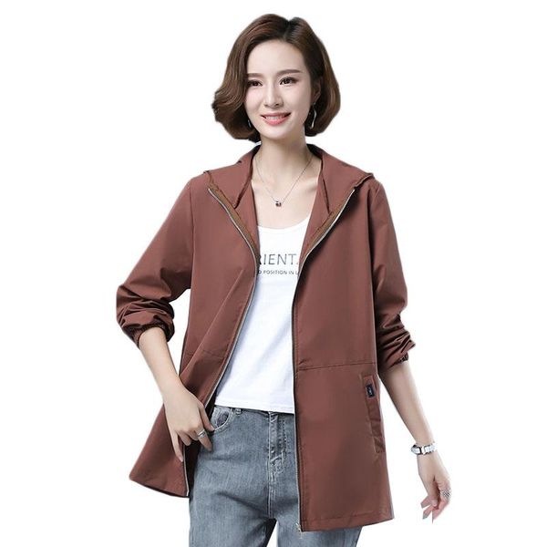 women's jackets plus size 5xl autumn middle-aged women casual hooded windbreaker fashion large loose thin jacket female outwear, Black;brown
women's jackets plus size 5xl autumn middle-aged women casual hooded windbreaker fashion large loose thin jacket female outwear, Black;brown