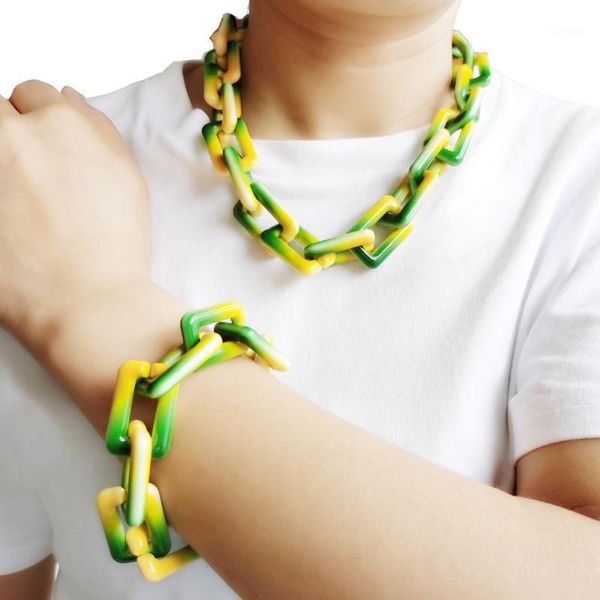 earrings & necklace fashion acrylic thick for women men bohemian plastic long choker collar pendant statement jewelry gifts, Silver
earrings & necklace fashion acrylic thick for women men bohemian plastic long choker collar pendant statement jewelry gifts, Silver